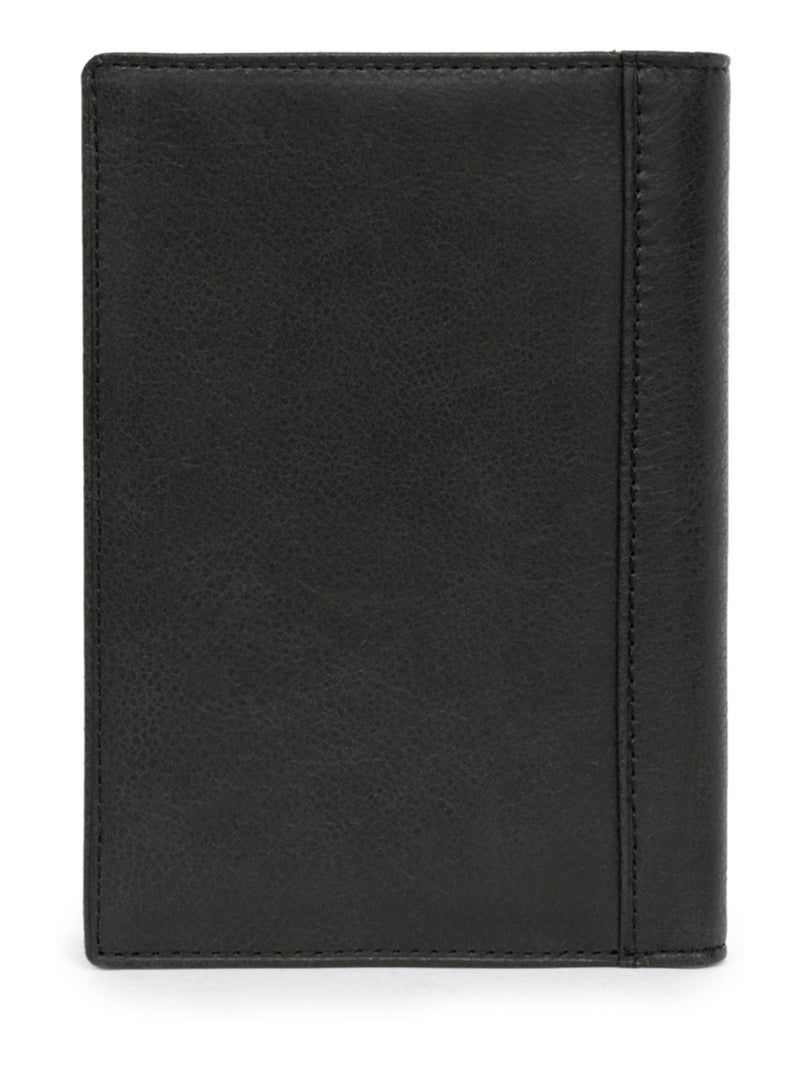 Portefeuille européen  2 volets  Cuir INSTINCT Noir - Kiabi