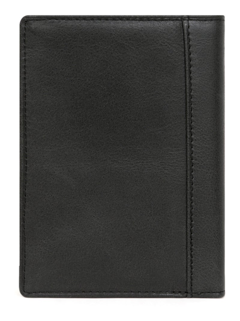 Portefeuille européen  2 volets  Cuir INSTINCT Noir - Kiabi