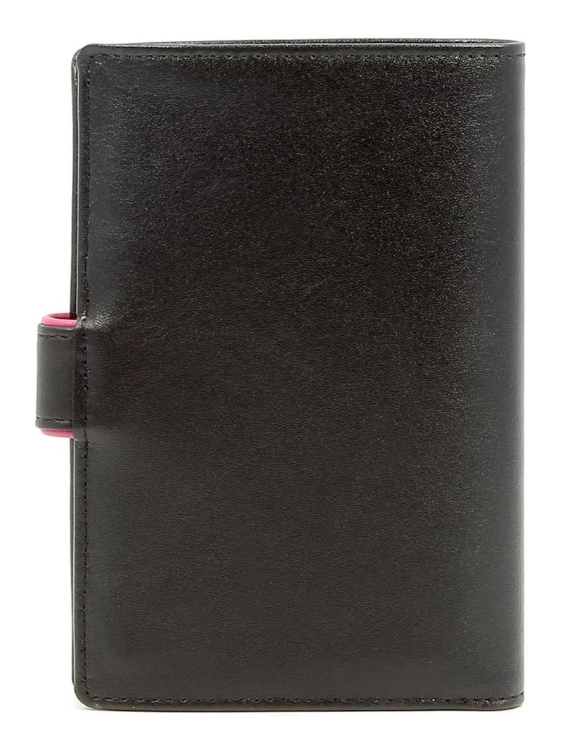 Portefeuille européen  2 volets  Cuir MULTICO Noir Multicolore - Kiabi