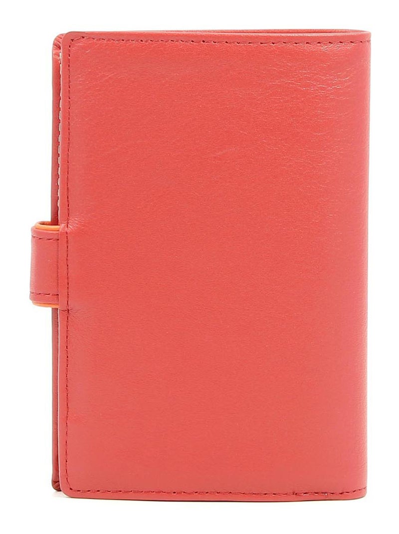 Portefeuille européen  2 volets  Cuir MULTICO Rouge - Kiabi