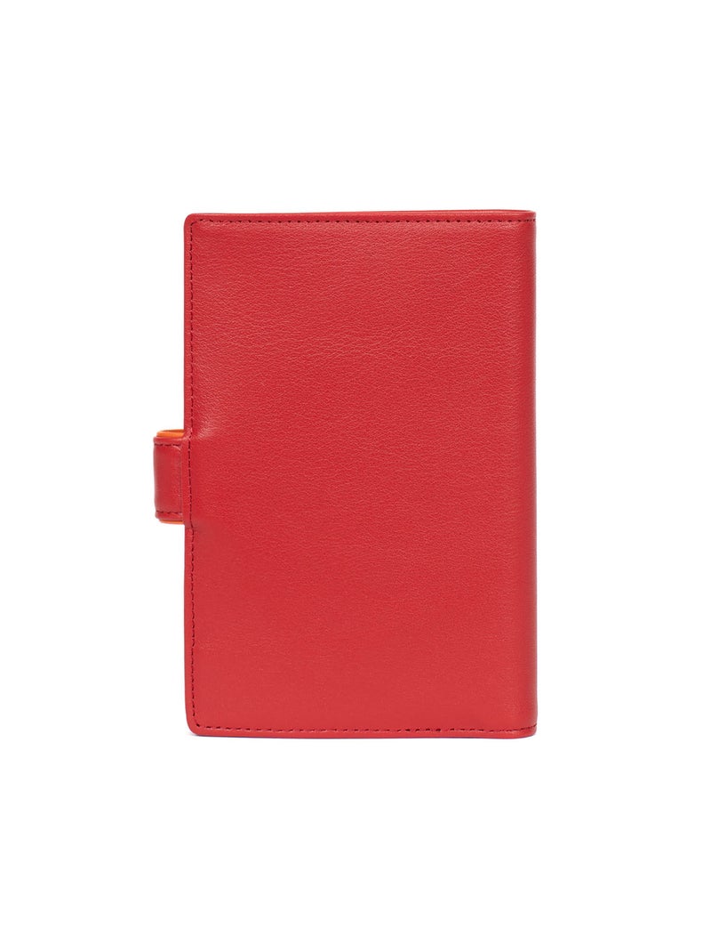 Portefeuille européen  2 volets  Cuir MULTICO Rouge - Kiabi