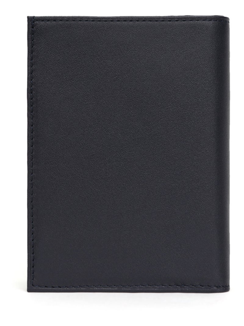 Portefeuille européen  2 volets  Cuir SOFT Bleu marine - Kiabi