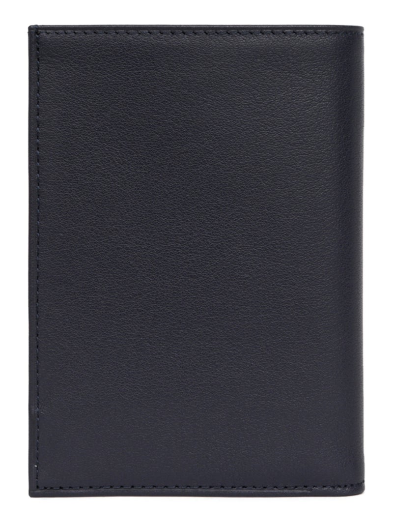 Portefeuille européen  2 volets  Cuir SOFT Bleu marine - Kiabi