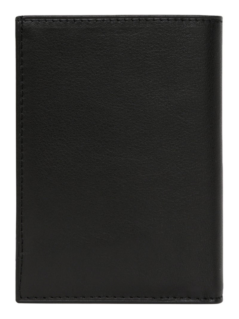 Portefeuille européen  2 volets  Cuir SOFT Noir - Kiabi