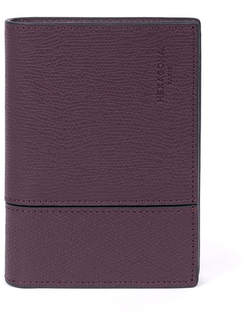 Portefeuille européen  2 volets  Stop RFID  Cuir DANDY Bordeaux - Kiabi