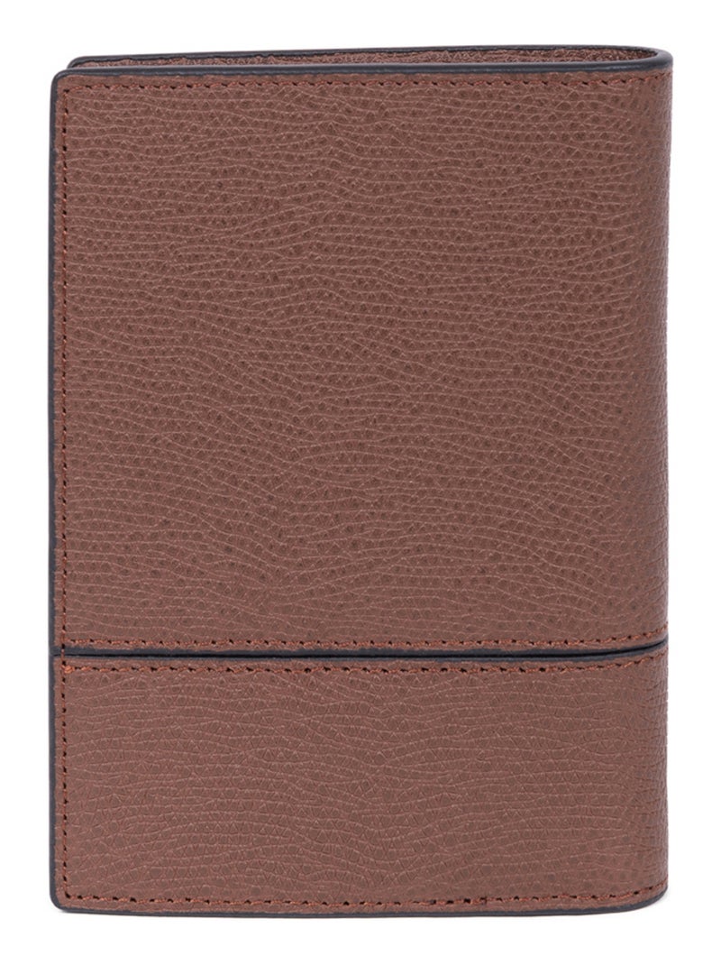 Portefeuille européen  2 volets  Stop RFID  Cuir Dandy Marron - Kiabi