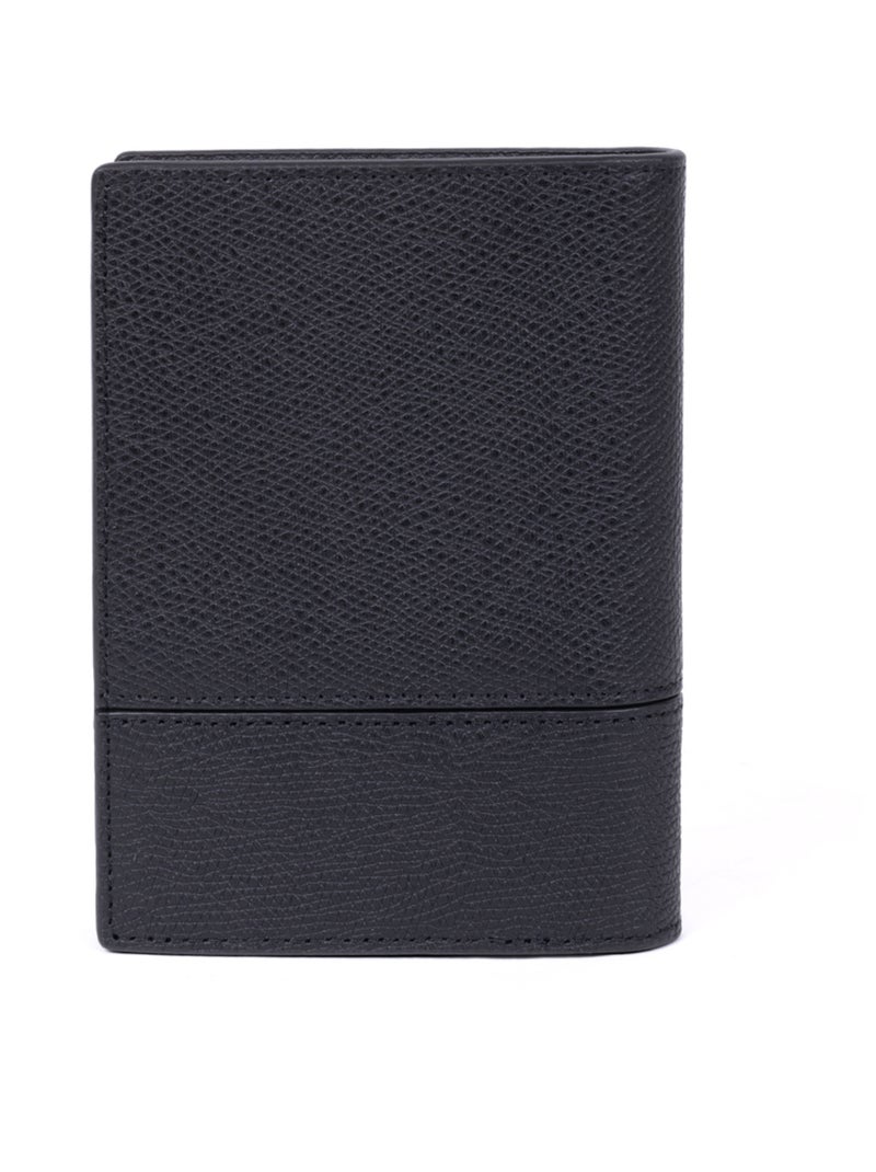 Portefeuille européen  2 volets  Stop RFID  Cuir Dandy Noir - Kiabi
