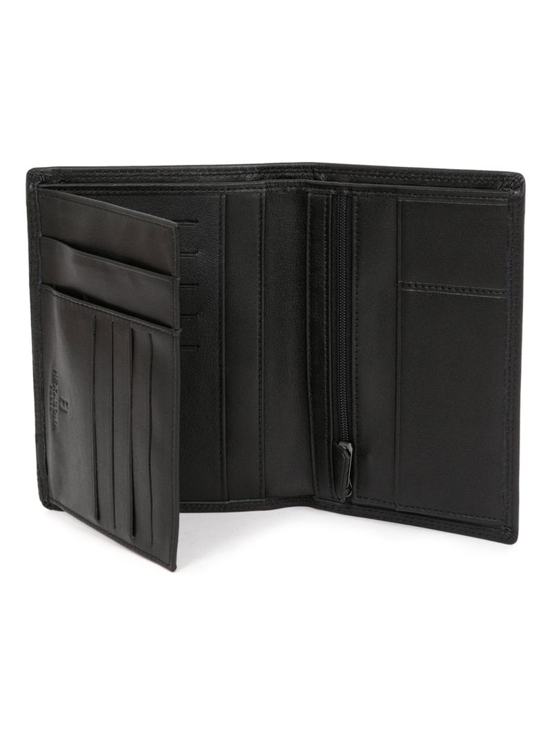 Portefeuille européen  2 volets  Stop RFID  Cuir SENSATION Noir - Kiabi