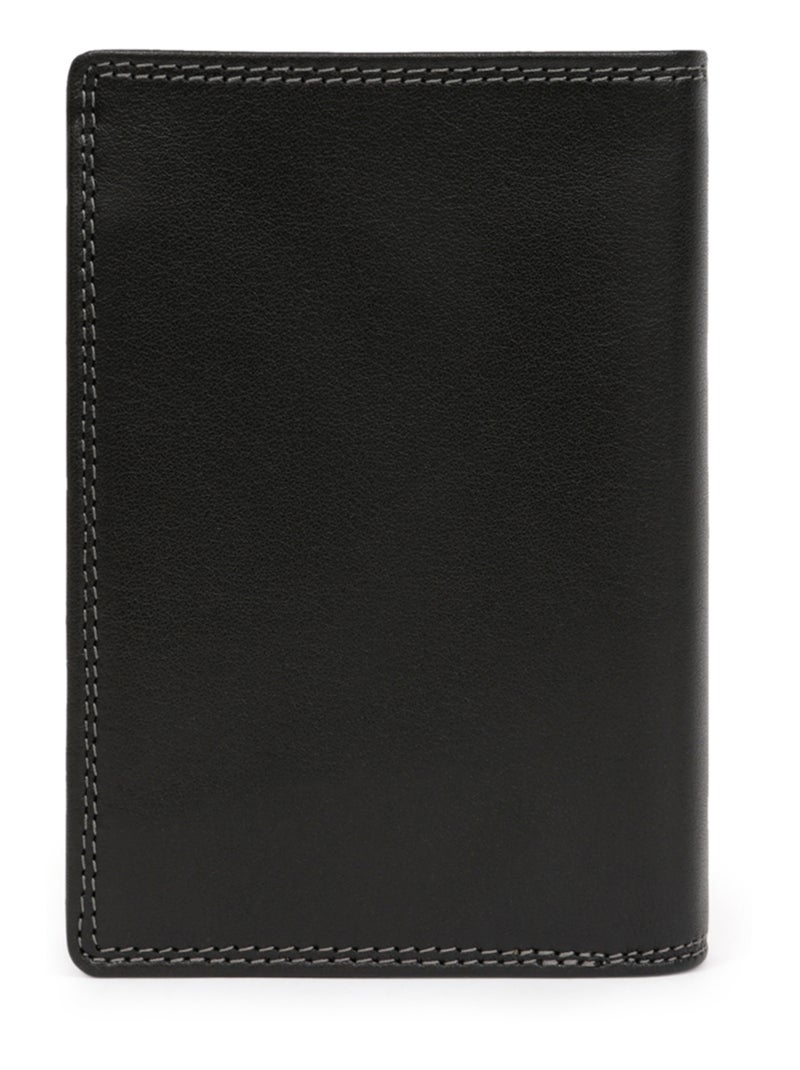 Portefeuille européen  2 volets  Stop RFID  Cuir SENSATION Noir - Kiabi