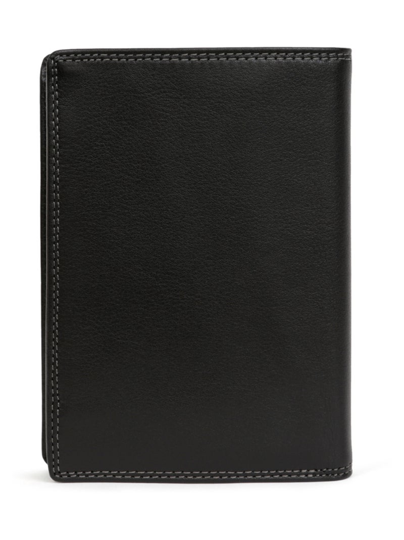 Portefeuille européen  2 volets  Stop RFID  Cuir SENSATION Noir - Kiabi
