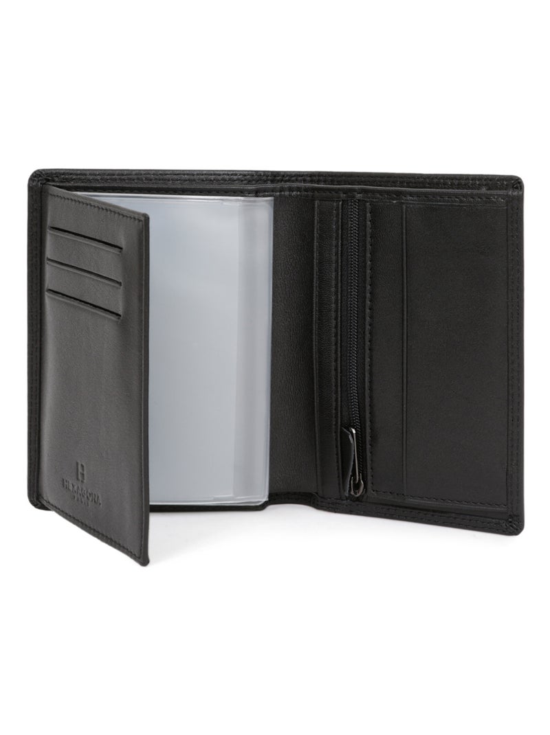 Portefeuille européen  2 volets  Stop RFID  Cuir SENSATION Noir - Kiabi