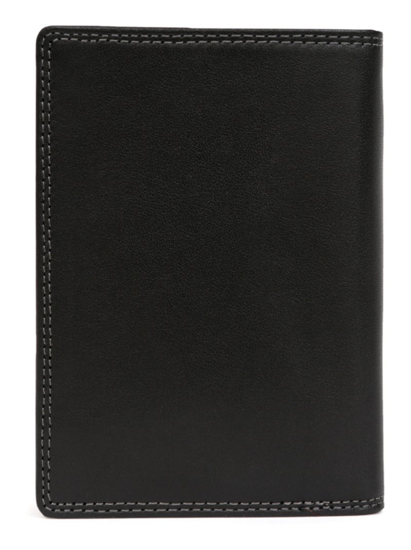 Portefeuille européen  2 volets  Stop RFID  Cuir SENSATION Noir - Kiabi