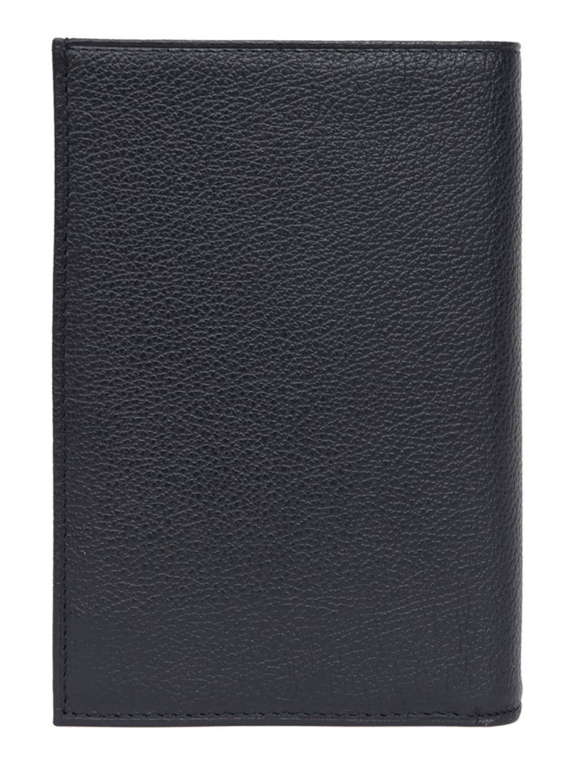 Portefeuille européen  3 volets  Cuir CONFORT Bleu marine - Kiabi