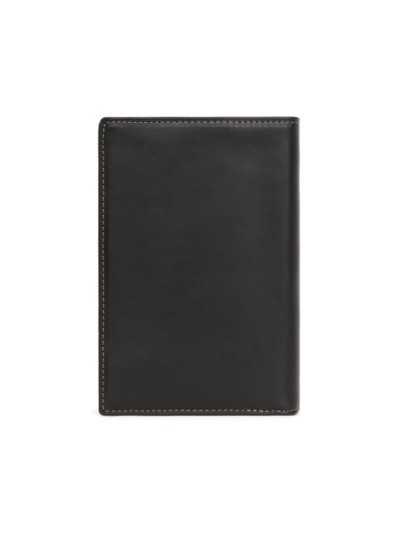 Portefeuille européen  3 volets  Cuir FÉLIN Noir - Kiabi
