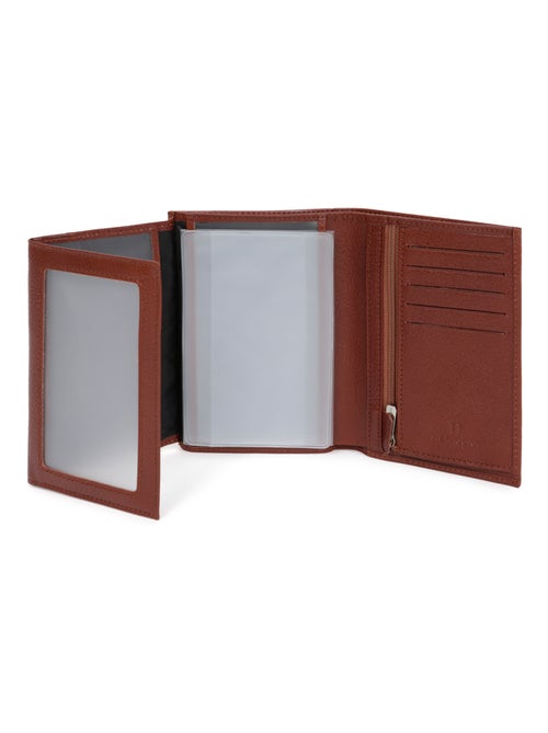 Portefeuille européen  3 volets  Cuir RÉPUBLIQUE - Kiabi