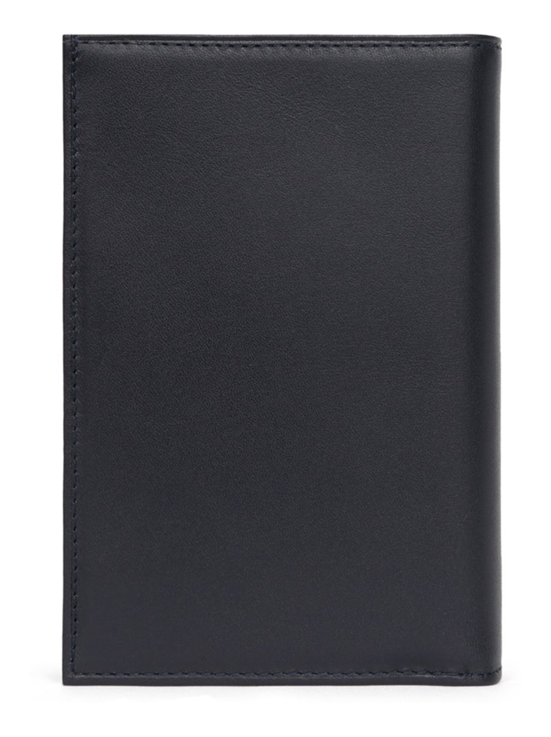Portefeuille européen  3 volets  Cuir SOFT Bleu marine - Kiabi