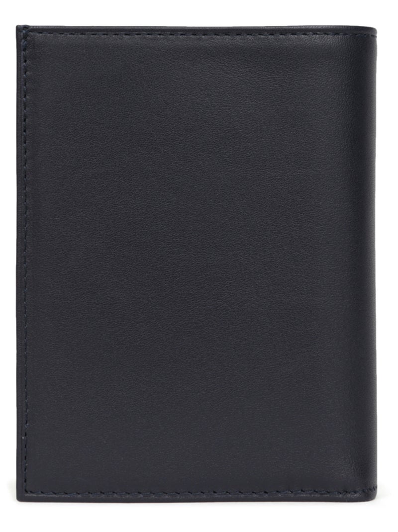 Portefeuille européen  3 volets  Cuir SOFT Bleu marine - Kiabi