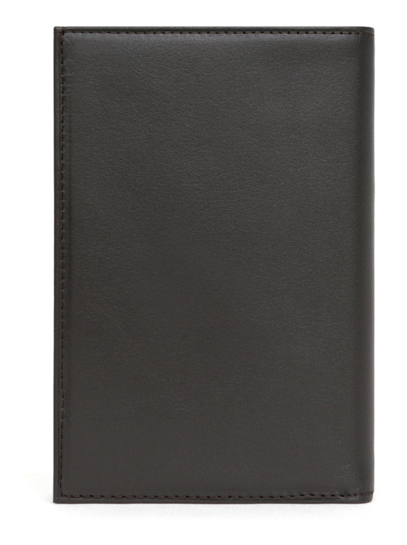 Portefeuille européen  3 volets  Cuir SOFT Marron - Kiabi