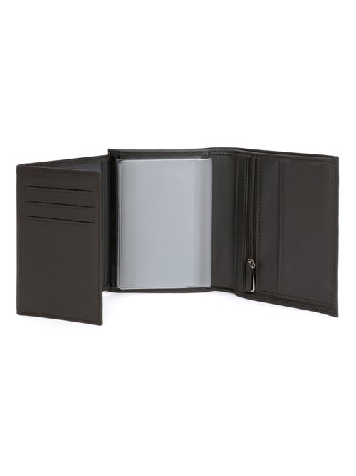 Portefeuille européen  3 volets  Cuir SOFT - Kiabi