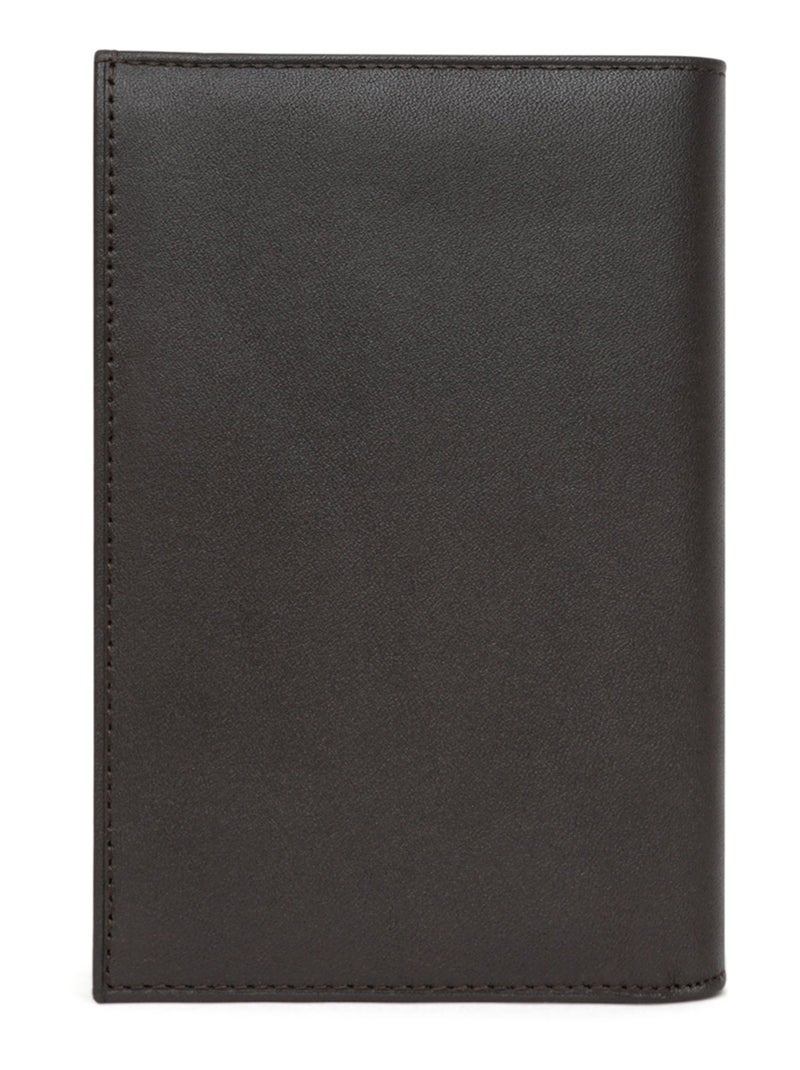 Portefeuille européen  3 volets  Cuir SOFT Marron - Kiabi