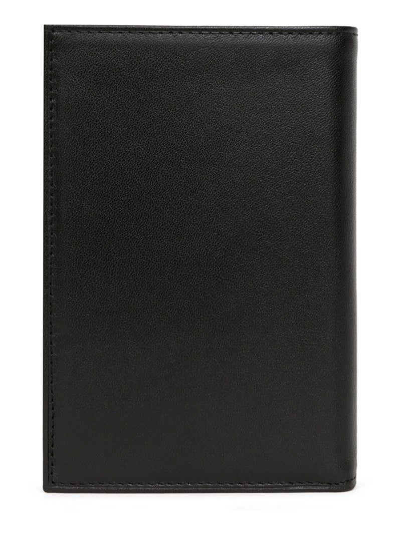Portefeuille européen  3 volets  Cuir SOFT Noir - Kiabi