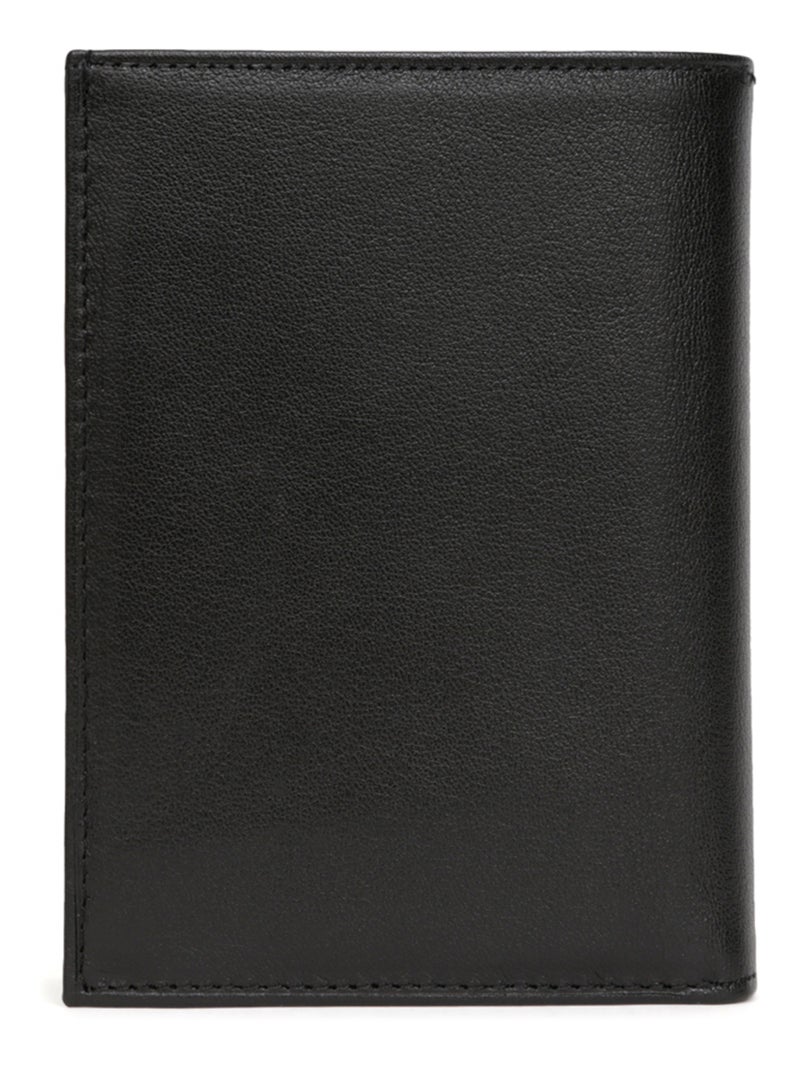 Portefeuille européen  3 volets  Cuir SOFT Noir - Kiabi