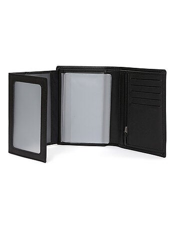 Portefeuille européen 3 volets stop rfid cuir sensation hexagona