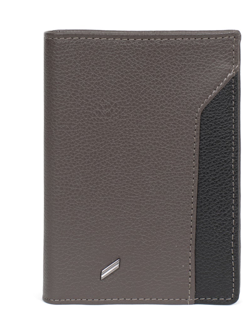 Portefeuille européen  3 volets  Stop RFID  Cuir TOGETHER Taupe - Kiabi