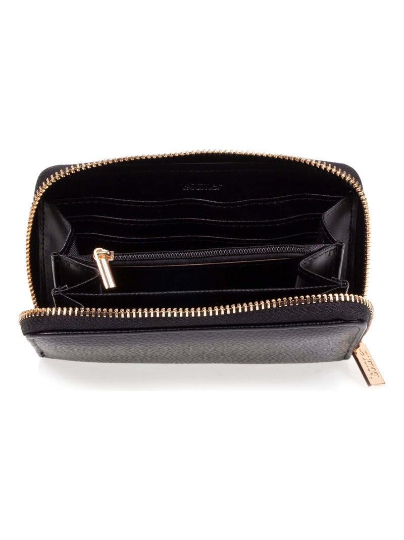 Portefeuille femme zippé noir Isotoner Noir - Kiabi