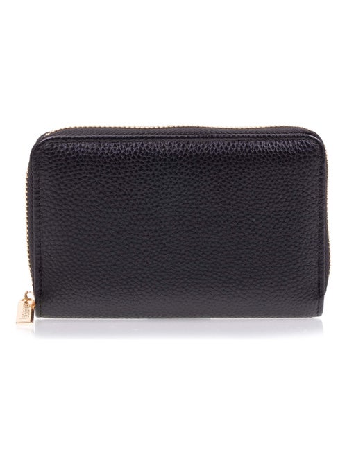 Portefeuille femme zippé noir Isotoner - Kiabi