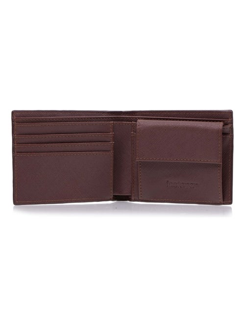 Portefeuille homme poche pression marron Isotoner - Kiabi