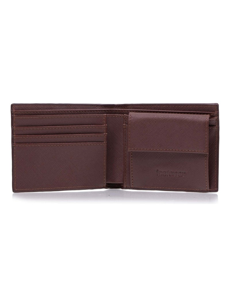 Portefeuille homme poche pression marron Isotoner Marron - Kiabi