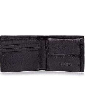 Portefeuille homme poche pression noir isotoner