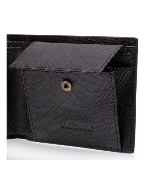Portefeuille homme poche pression noir Isotoner - Kiabi