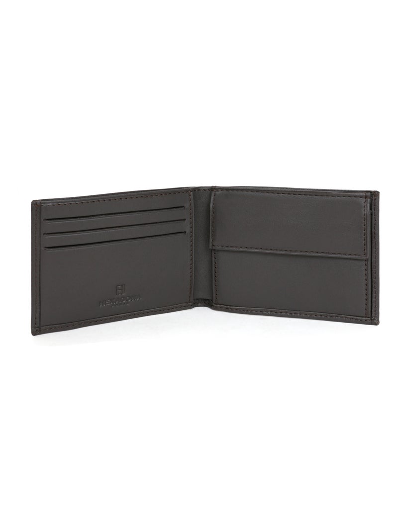 Portefeuille italien  1 volet  Cuir SOFT Marron - Kiabi