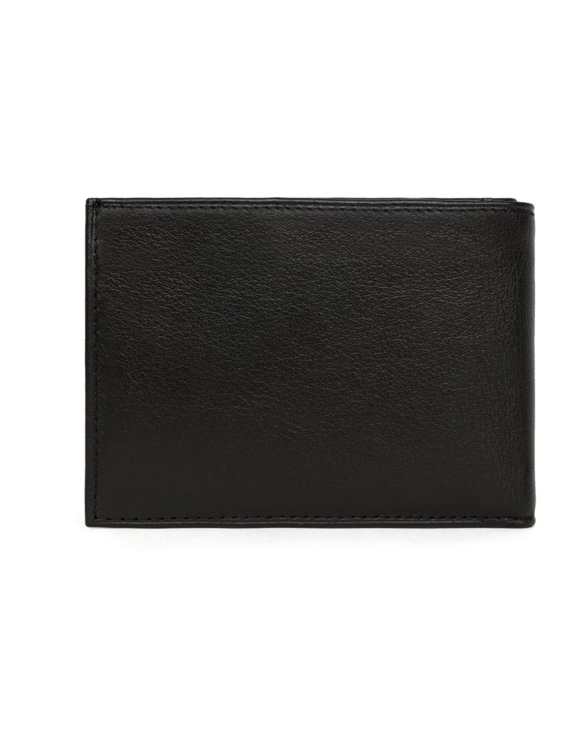 Portefeuille italien  1 volet  Cuir SOFT Noir - Kiabi