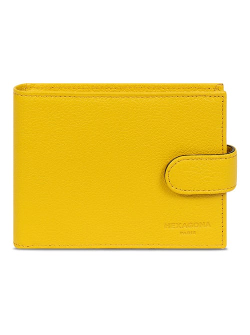 Portefeuille italien  2 volets  Cuir CONFORT - Kiabi