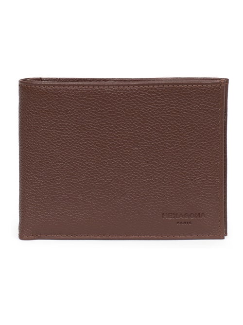 Portefeuille italien  2 volets  Cuir CONFORT - Kiabi