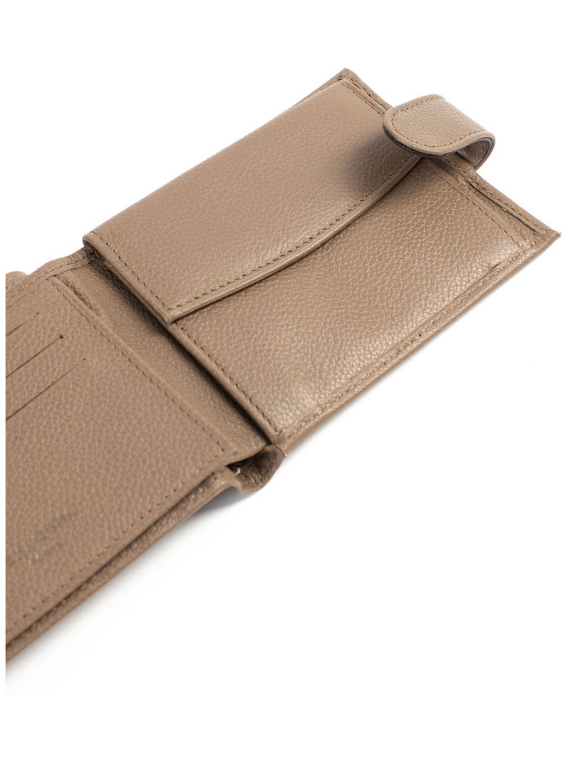 Portefeuille italien  2 volets  Cuir CONFORT Marron glacé - Kiabi