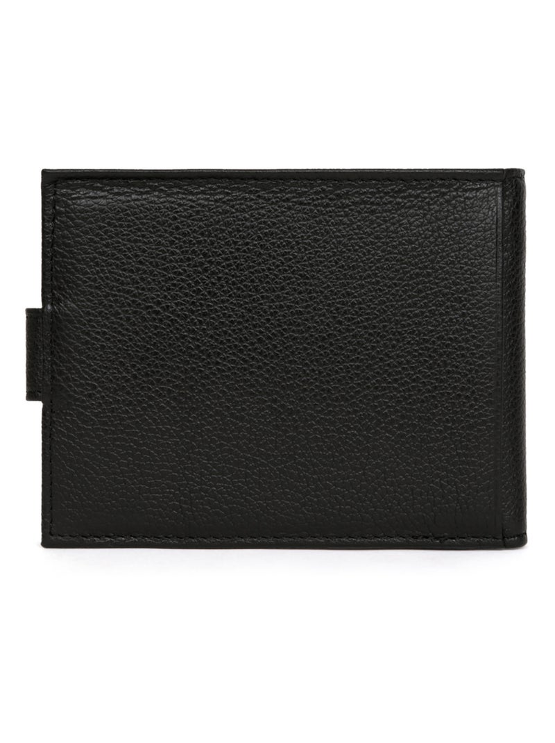 Portefeuille italien  2 volets  Cuir CONFORT Noir - Kiabi