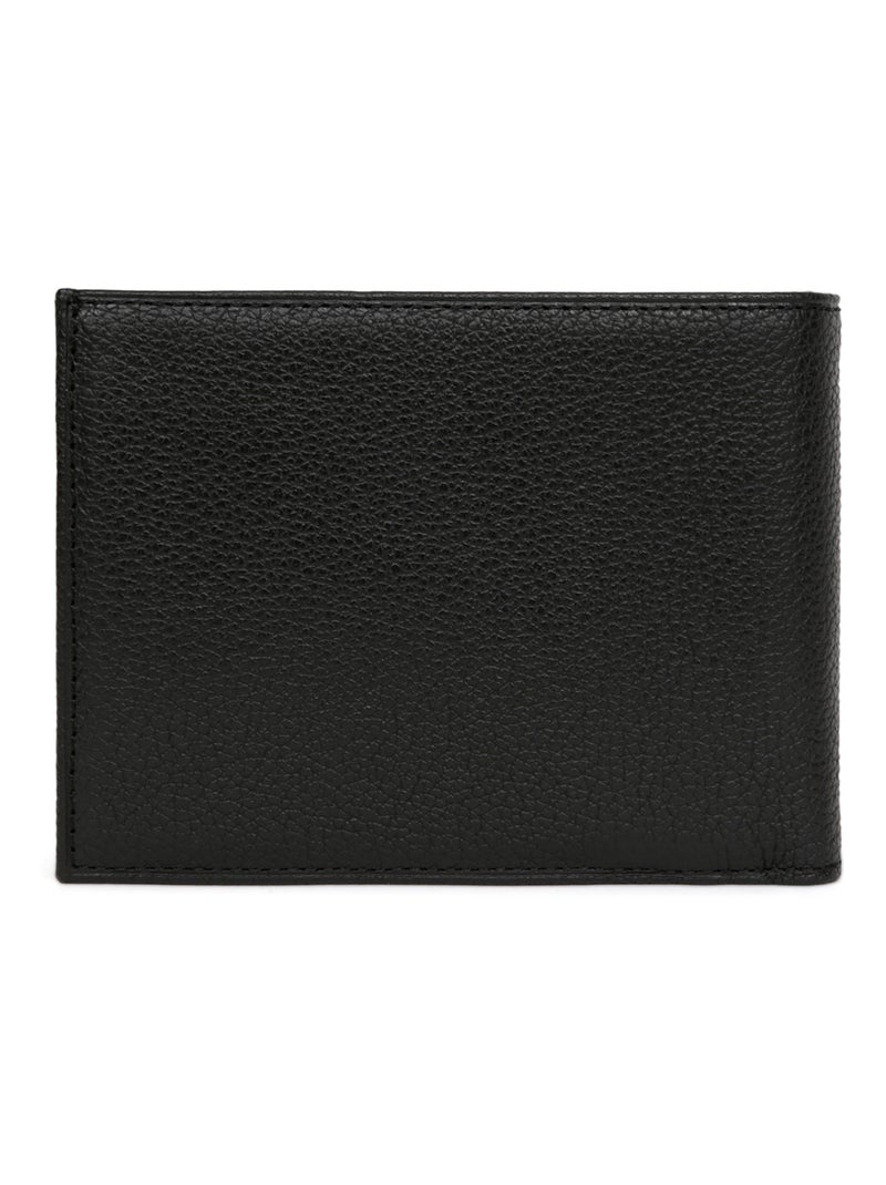 Portefeuille italien  2 volets  Cuir CONFORT Noir - Kiabi