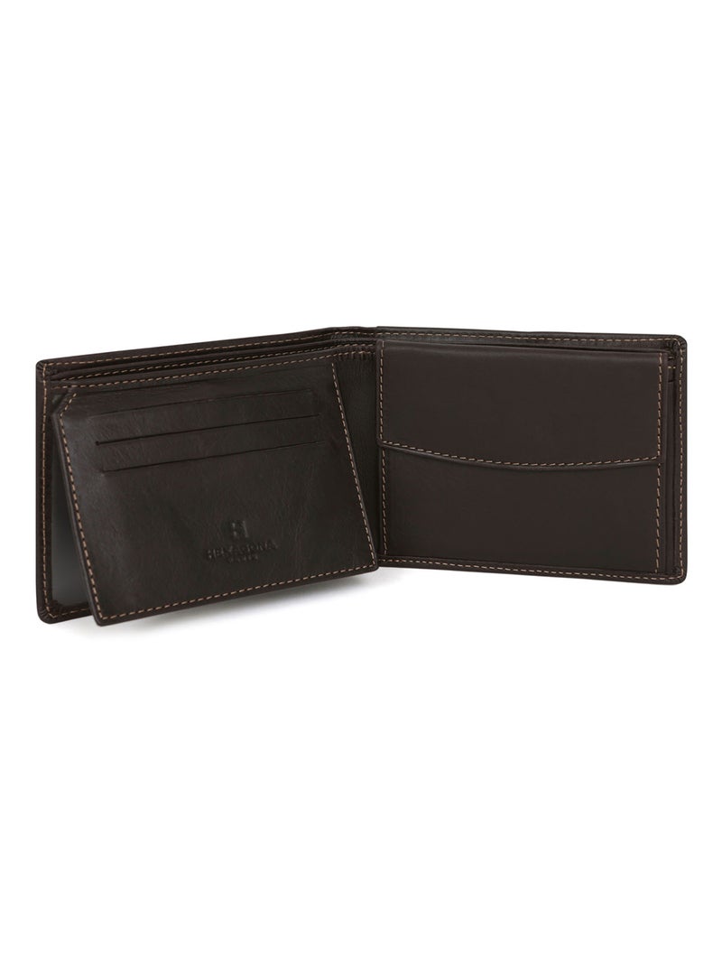 Portefeuille italien  2 volets  Cuir FÉLIN Marron - Kiabi