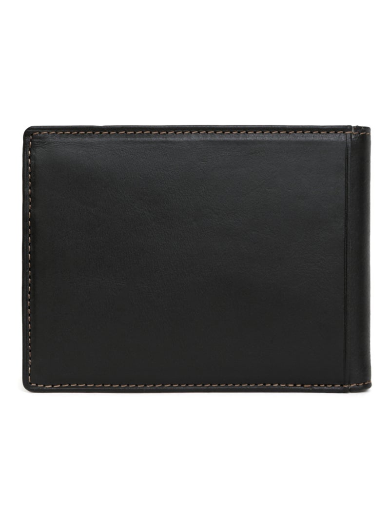 Portefeuille italien  2 volets  Cuir FÉLIN Noir - Kiabi