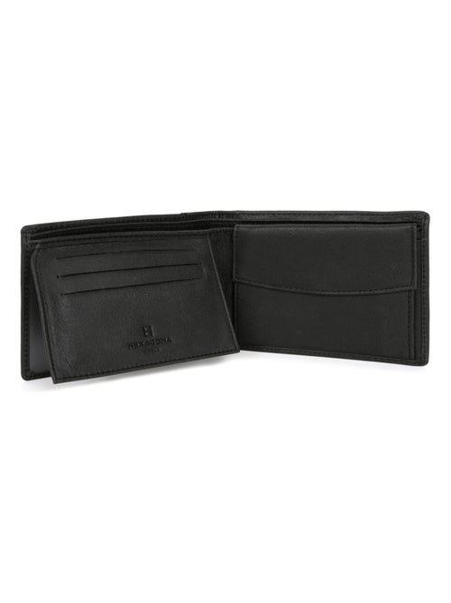Portefeuille italien  2 volets  Cuir INSTINCT - Kiabi