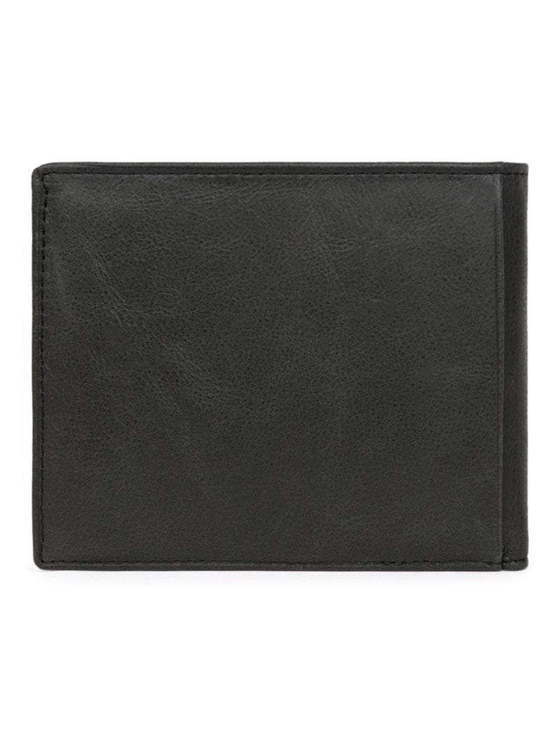 Portefeuille italien  2 volets  Cuir INSTINCT Noir - Kiabi