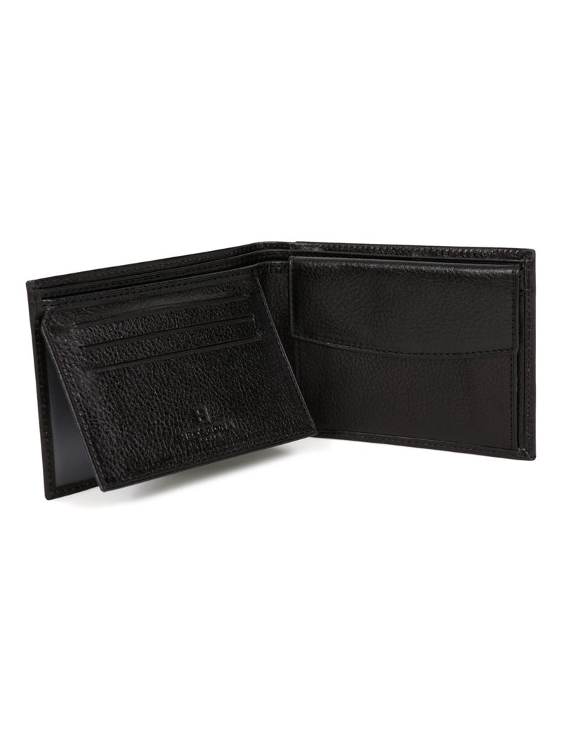 Portefeuille italien  2 volets  Cuir RÉPUBLIQUE Noir - Kiabi