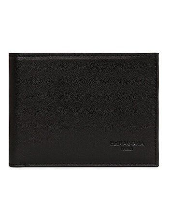 Portefeuille italien 2 volets cuir soft hexagona