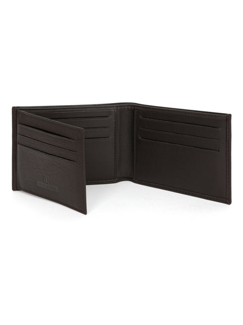 Portefeuille italien  2 volets  Cuir SOFT - Kiabi