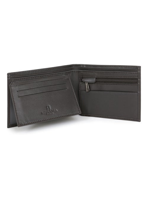 Portefeuille italien  2 volets  Cuir SOFT - Kiabi