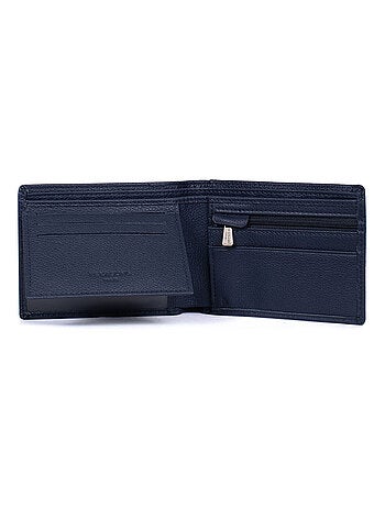Portefeuille italien 2 volets stop rfid cuir confort hexagona